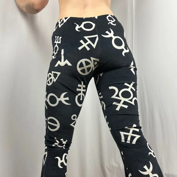 Symbolic bell bottoms flare pants Killstar goth gothic female symbol non-binary - Picture 6 of 8